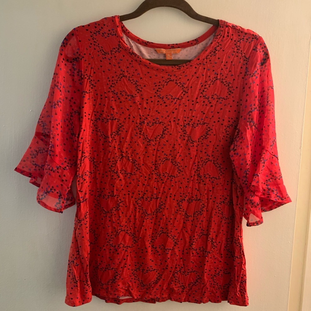 Modcloth Heart Print Top